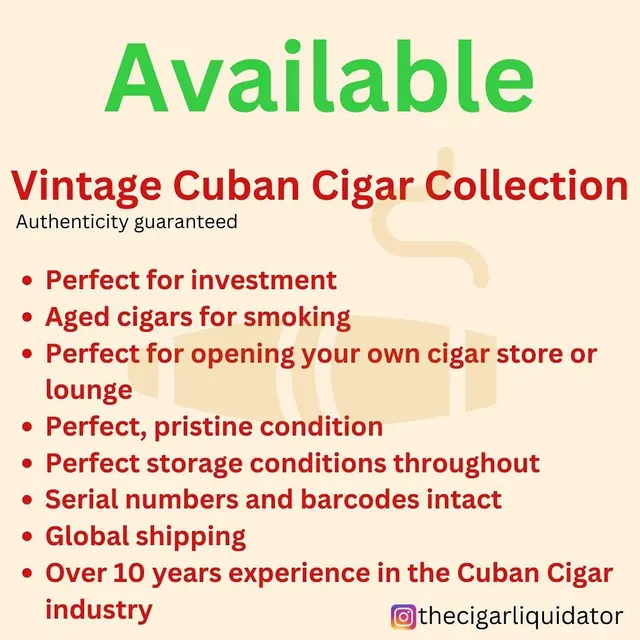 Vintage Cuban cigar collection