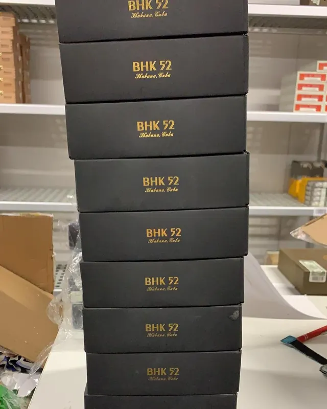 Stacked boxes of Cohiba Behike 52