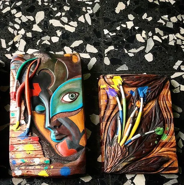 A hand-made art humidor