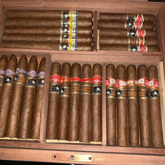 A mixed box of Habanos