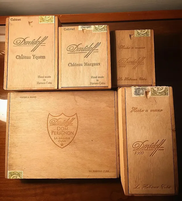 Boxes of Cuban Davidoff